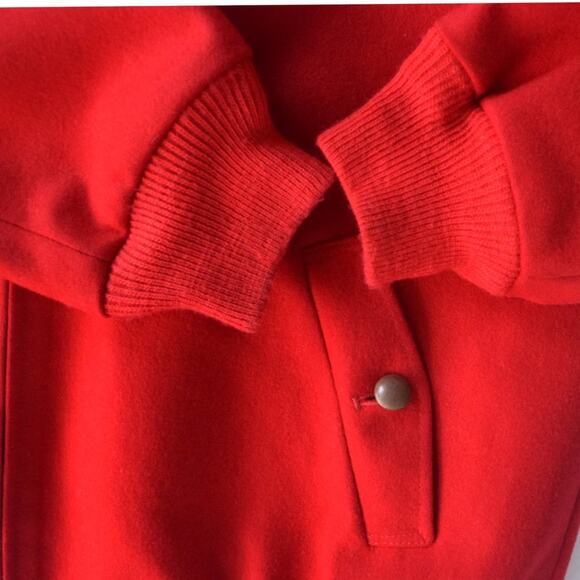 Pendleton Vintage Wool Zip Front Bomber Jacket in Red Oversized - Picture 7 of 10